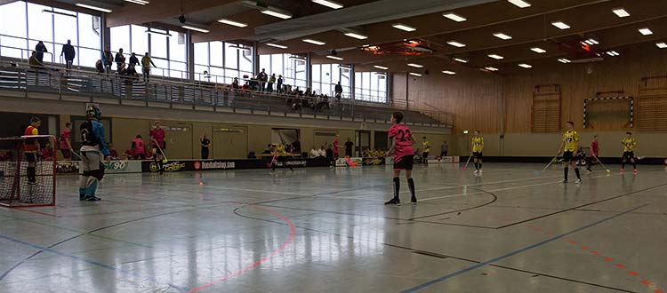 Fünf Floorball-Teams im Einsatz