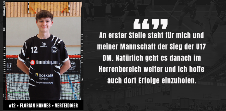 Spielervorstellung - Florian Hannes