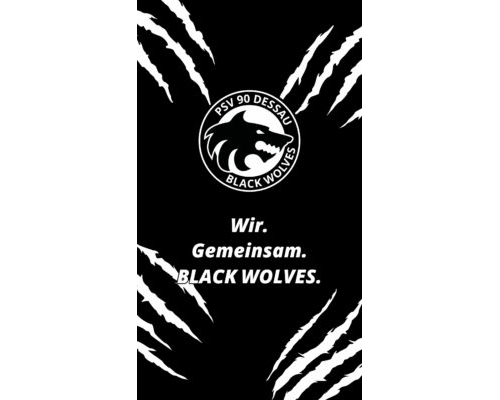 Mobil Hintergrund – Black Wolves mit Spruch (16:9)